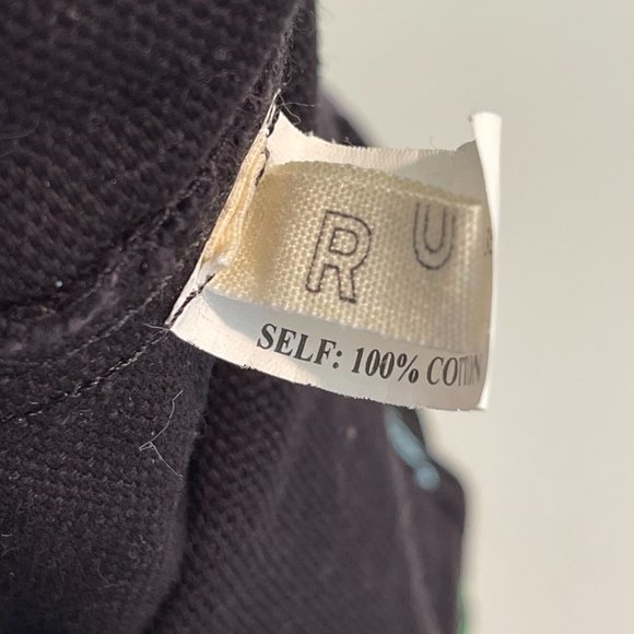 Roxy Bag Blue Green Yellow Pink Hearts Black Tote Bag Canvas - Picture 5 of 5